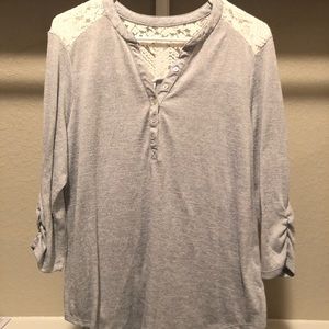 Cute gray lace shirt